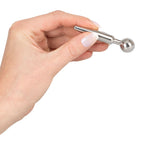 Cum Through Play Stainless Steel Penis Plug|Back View|"medical grade through play plug-back view adult toys direct"|