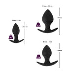 Black-Velvet-Silicone-Three-Piece-Anal-Training-Set|Set View|"complete kit-set view"