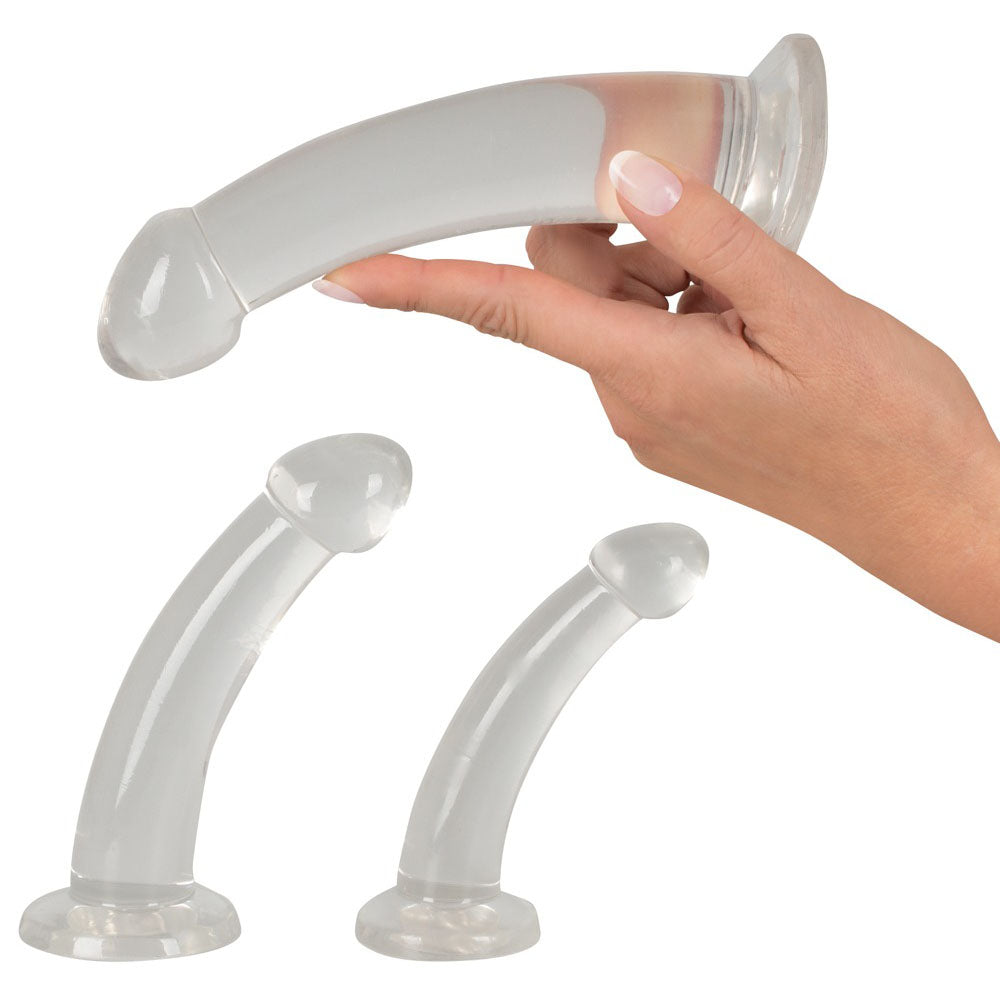 Three-Piece-Crystal-Clear-Anal-Training-Set|Side View|"set components-side view"