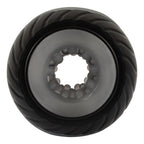 Vibrating And Squeezable Donut Masturbator|Side View|"masturbator detail - side view"