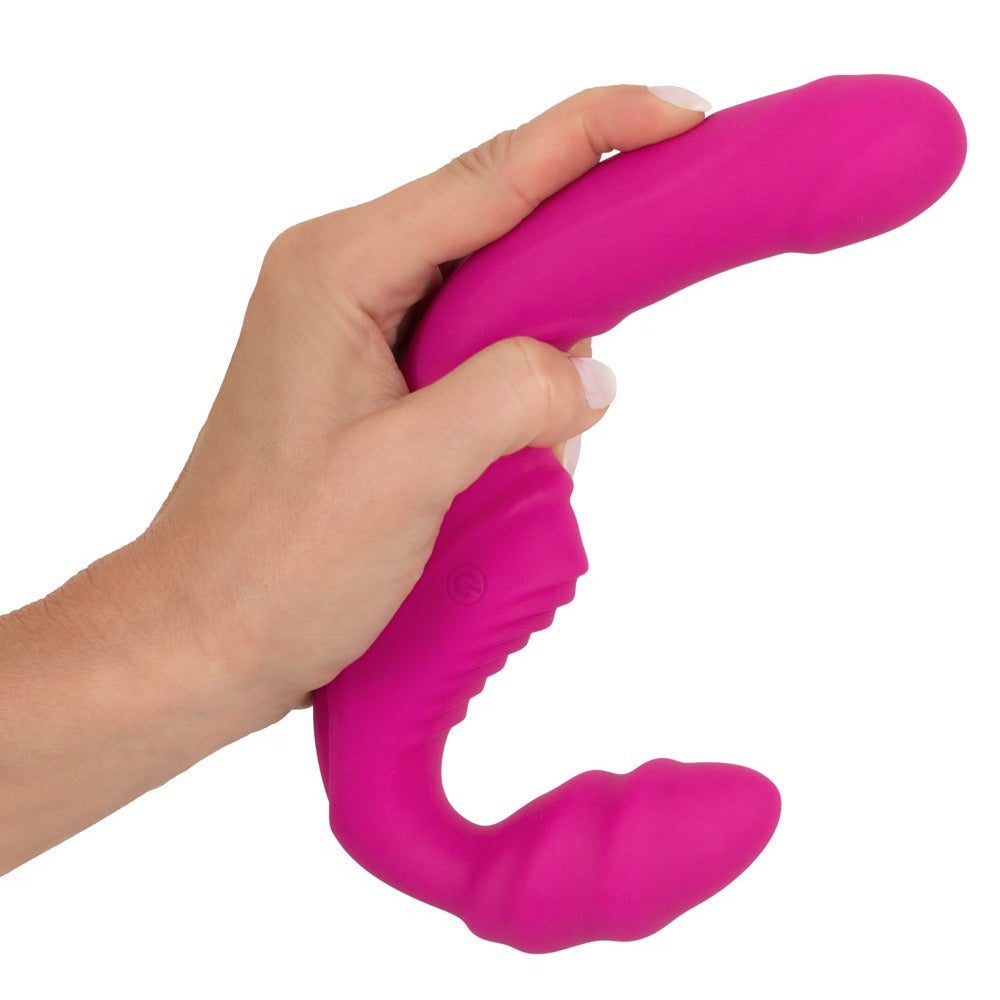 Vibrating Strapless StrapOn 2|Side View|"vibrating detail - side view"