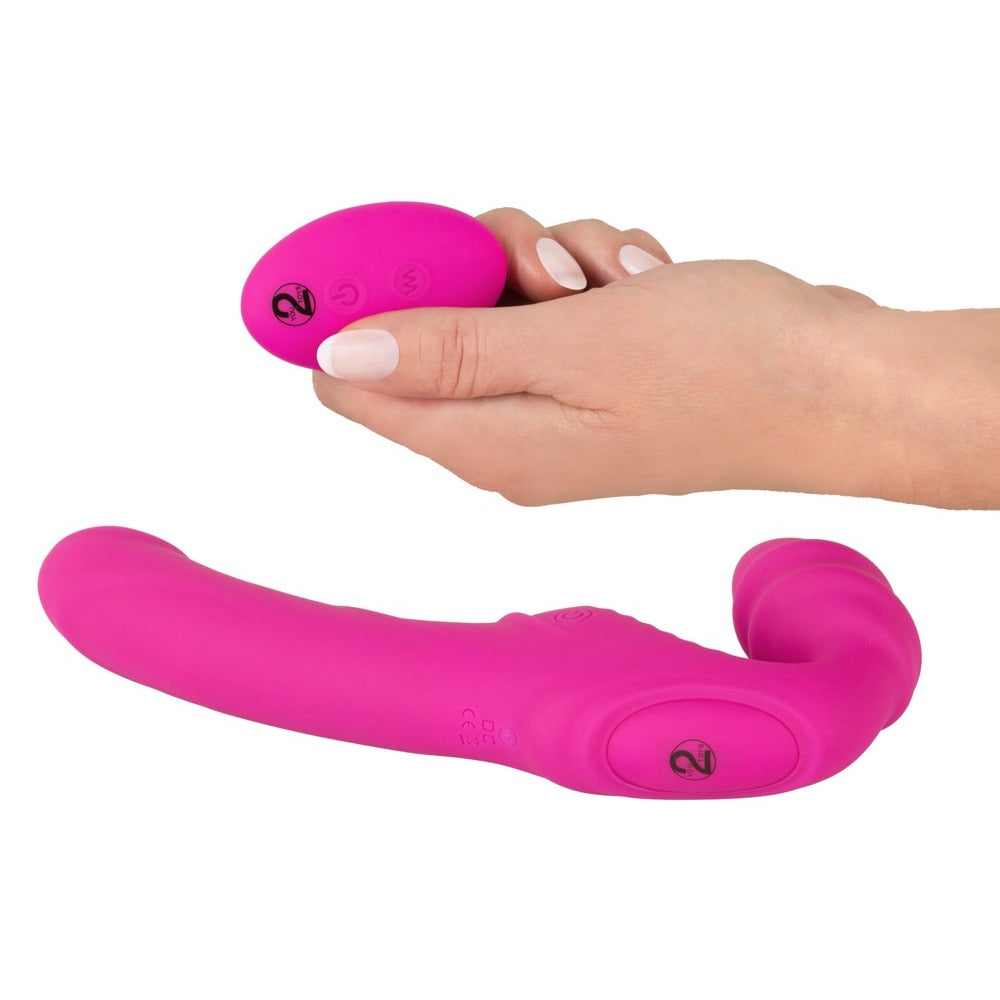 Vibrating Strapless Strapon 2|Front View|"vibrating design - front view"