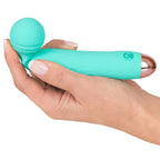Cuties-Silk-Touch-Rechargeable-Mini-Vibrator-Green|Detail View|"intuitive control panel-detail view"