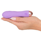 Cuties-Silk-Touch-Rechargeable-Mini-Vibrator-Purple|Side View|"soft touch design ergonomic-side view"