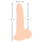 Nature Skin Dildo With Movable Skin 19cm|Back View|"quality build - back view"