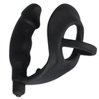 Black-Velvets-Cock-Ring-And-Vibrating-Anal-Plug|Side View|"ergonomic design-side view"