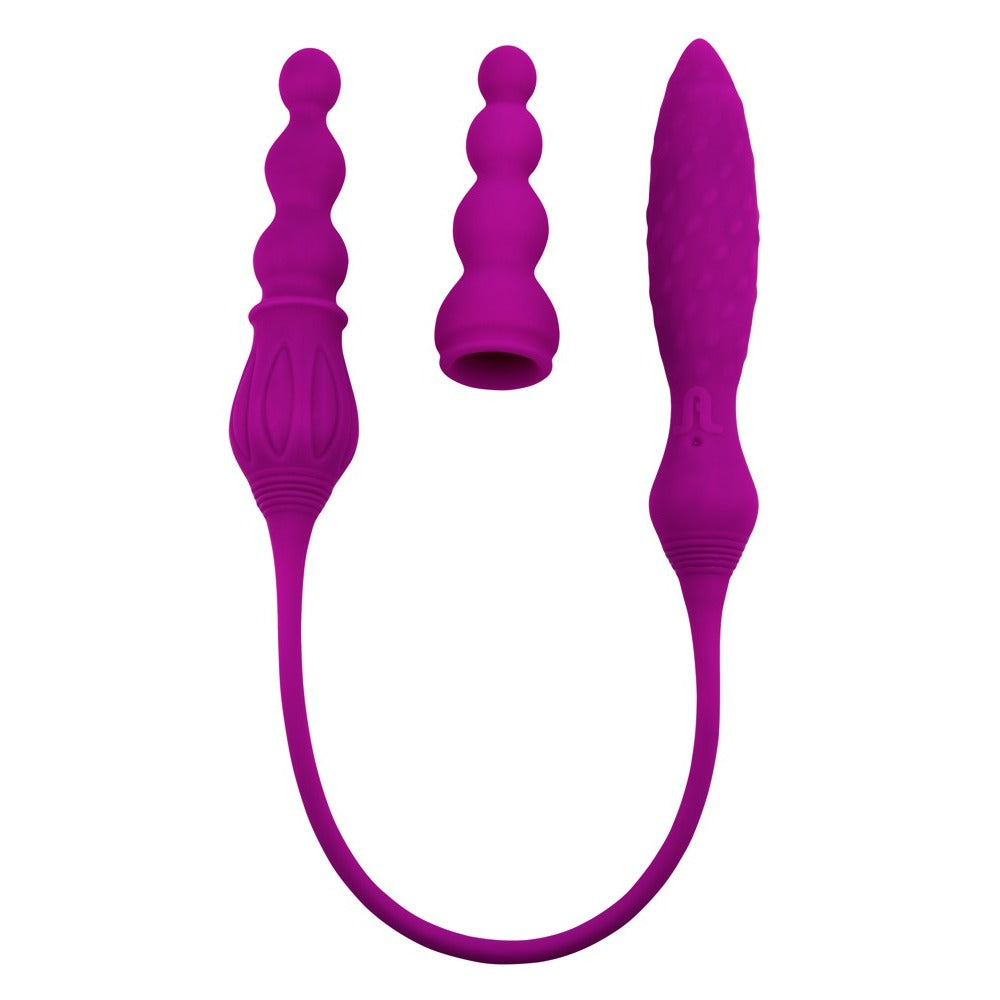 Adrien Lastic Remote Controlled 2X Double Ended Vibrator|Side View|"Premium pleasure device - side view"