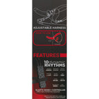 Double Thruster Vibrating Double Ended Dildo With Harness|Back View|"quality build - back view"