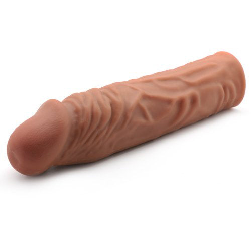 Penis Extender 7.4 Inches Flesh Brown|Front View|"flesh design - front view"