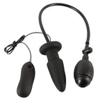 Inflatable-And-Vibrating-Silicone-Plug|Side View|"premium vibrating design-side view"
