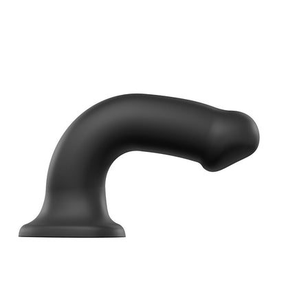 Strap On Me Silicone Dual Density Bendable Dildo Small Black|Back View|"quality build - back view"