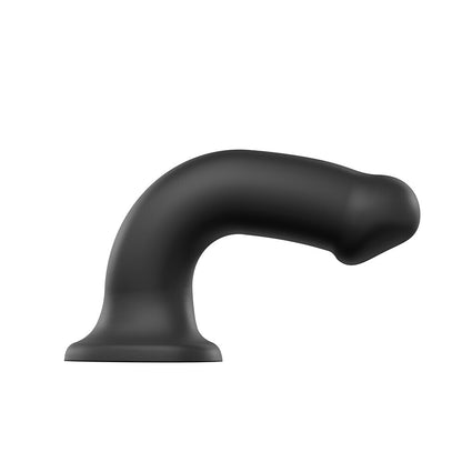 Strap On Me Silicone Dual Density Bendable Dildo Medium Black|Back View|"quality build - back view"