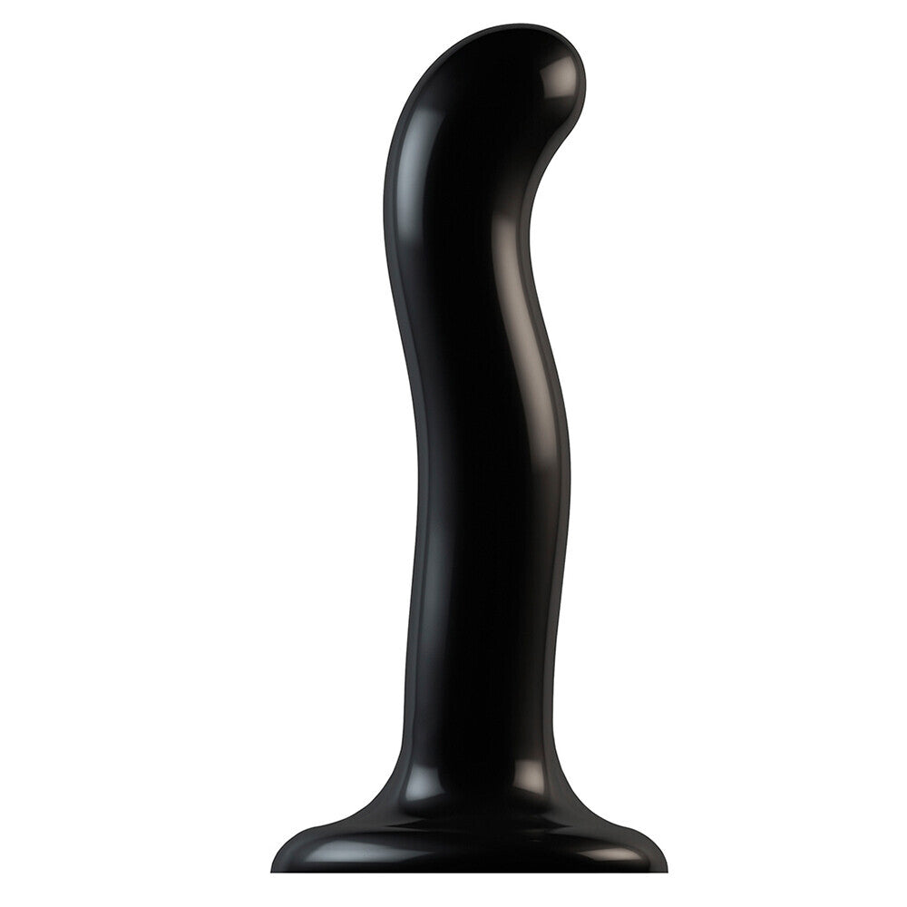 Strap On Me Prostate And G Spot Curved Dildo XLarge Black|Detail View|"surface detail - detail view"