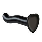 Strap On Me Prostate And G Spot Curved Dildo XLarge Black|Front View|"curved design - front view"