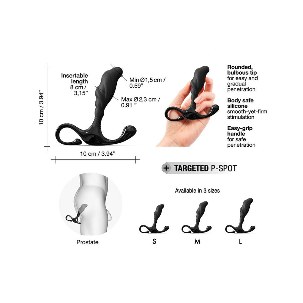 Dorcel-Expert-P-Size-Small-Prostate-Plug|Side View|"ergonomic design-side view"