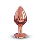 Dorcel Diamond Butt Plug Rose Gold Medium|Front View|"luxury rose gold plug-front view"|