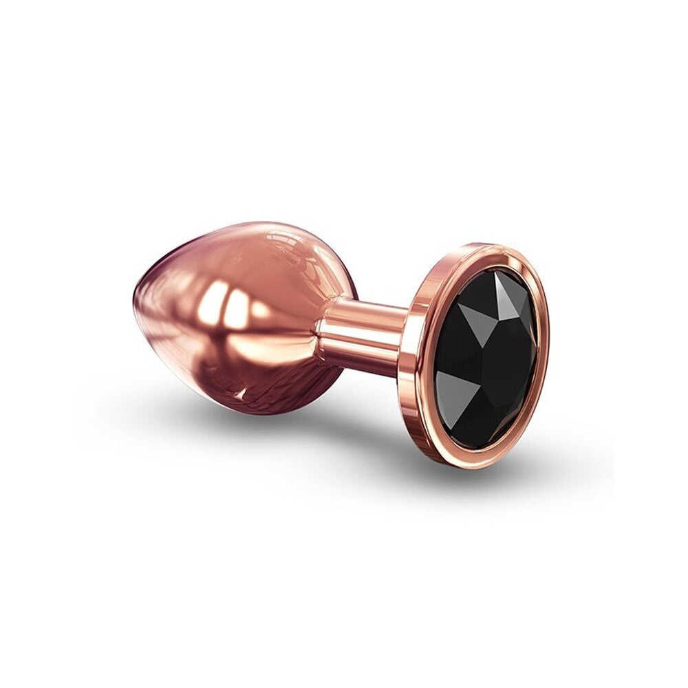 Dorcel Diamond Butt Plug Rose Gold Medium|Side View|"diamond plug design-side view"|