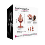 Dorcel Diamond Butt Plug Rose Gold Medium|Set View|"complete diamond set-set view"|