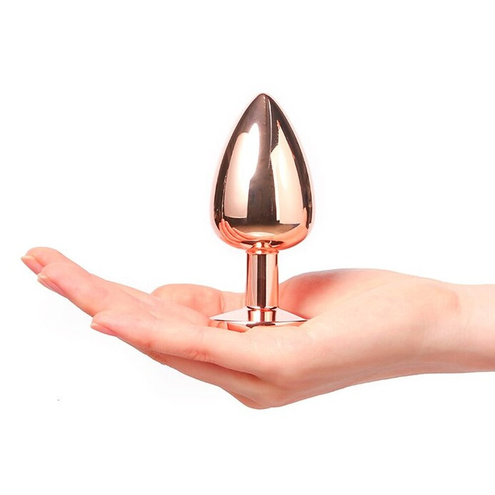Dorcel Diamond Butt Plug Rose Gold Large|Detail View|"premium features-detail view"|