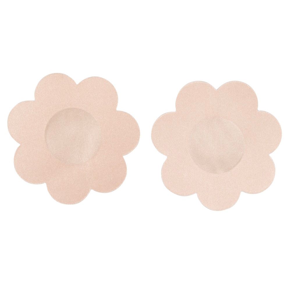 6 Pairs Of Flesh Coloured Nipple Covers|Front View|"flesh nipple covers - front view"