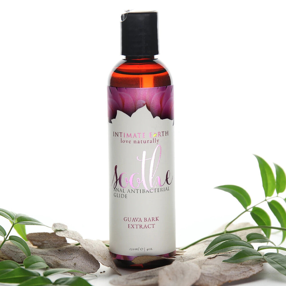 Intimate Earth Soothe Anal Lube Guava Bark 120ml|Front View|"Intimate Earth Soothe Anal Lube Guava Bark 120ml - front view"