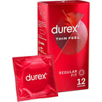 Durex Thin Feel Regular Fit Condoms 12 Pack|Front View|"condom design-front view"|
