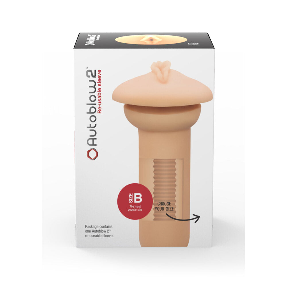 Autoblow 2 Plus Vagina Sleeve B|Side View|"quality detail - side view"