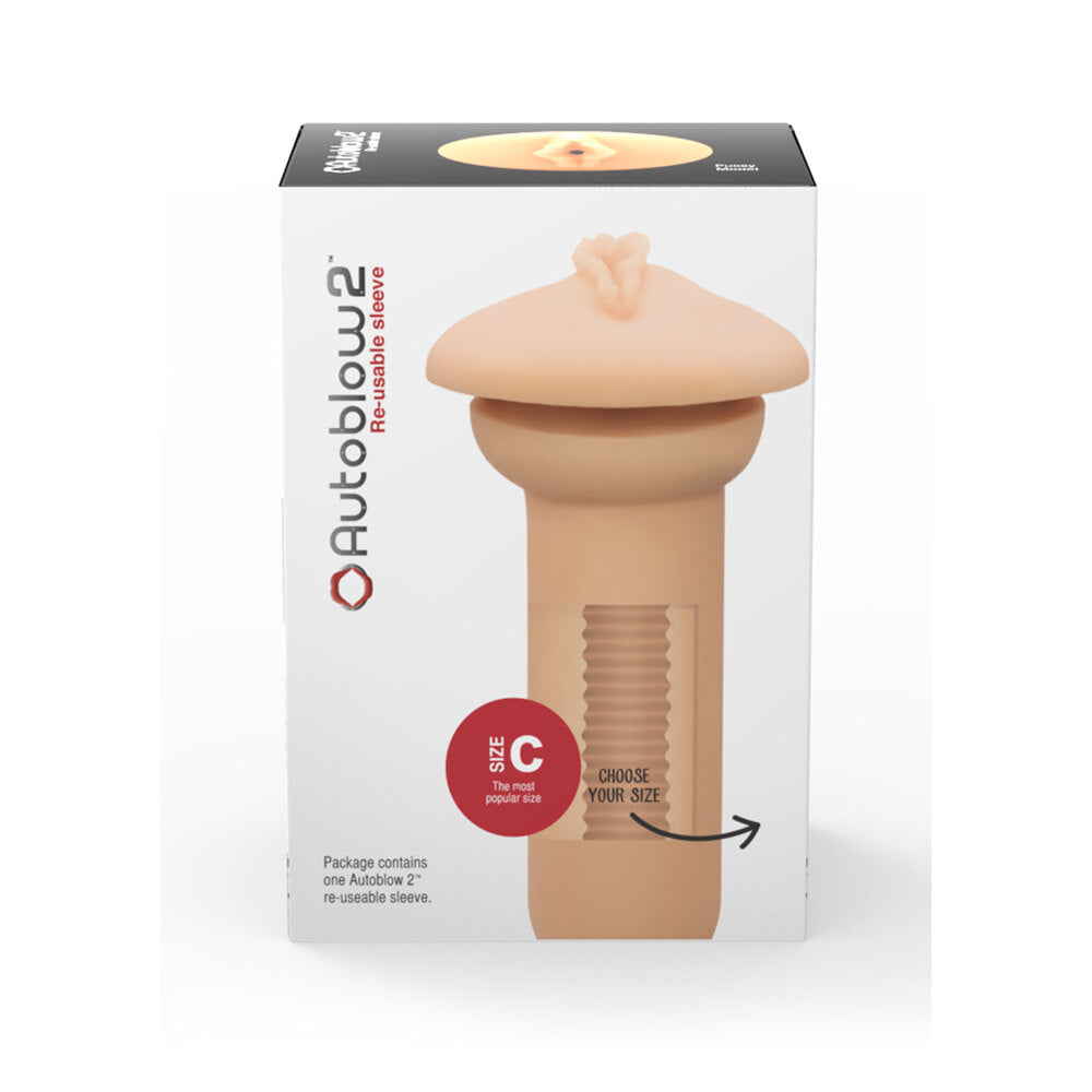 Autoblow 2 Plus Vagina Sleeve C|Side View|"quality detail - side view"