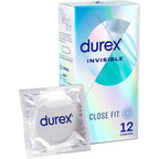 Durex Invisible Extra Sensitive Condoms 12 Pack|Front View|"condom design-front view"|
