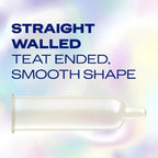 Durex Invisible Extra Sensitive Condoms 12 Pack|Side View|"pack features-side view"|