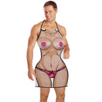 Boobs Apron|Side View|"novelty cooking apron - side view"