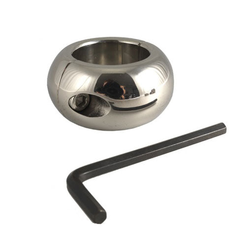 Donut Stainless Steel Ballstretcher 3cm|Front View|"3cm steel ball stretcher weight play-front view adult toys direct"|