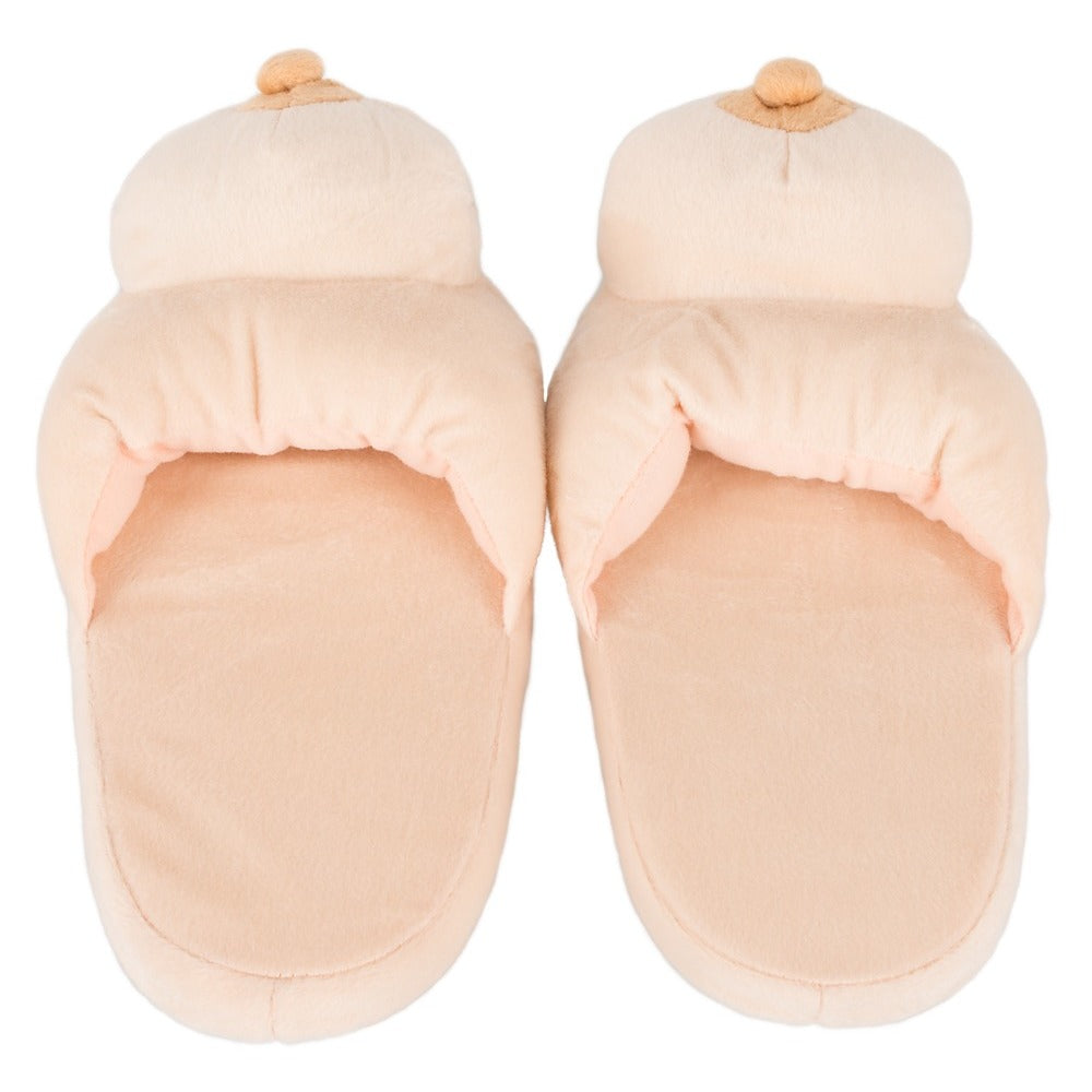 Boob Slippers|Side View|"novelty slippers - side view"