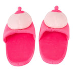 Pink Boob Slippers|Side View|"pink novelty slippers - side view"
