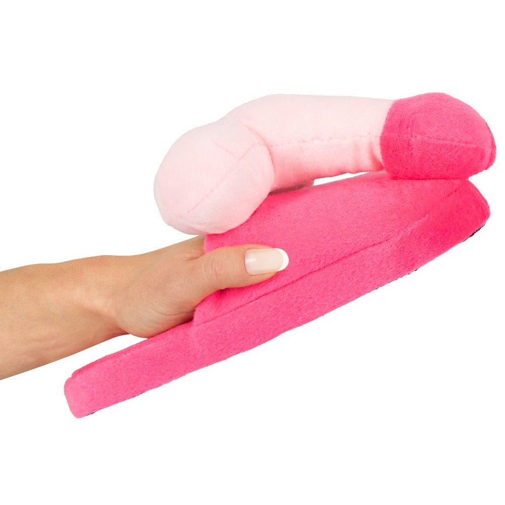 Pink Penis Slippers|Side View|"pink novelty slippers - side view"