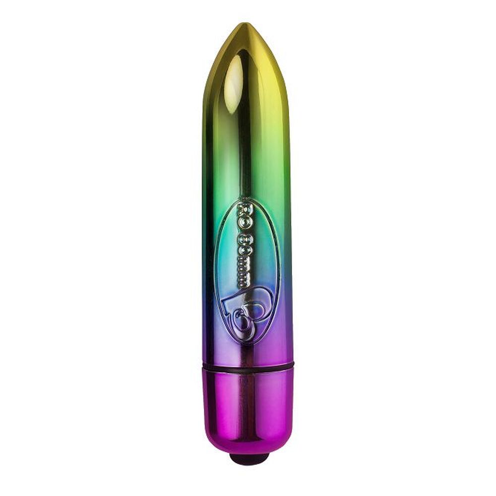 Rocks-Off-80mm-Rainbow-Bullet-Vibrator|Front View|"rainbow bullet vibrator-front view"