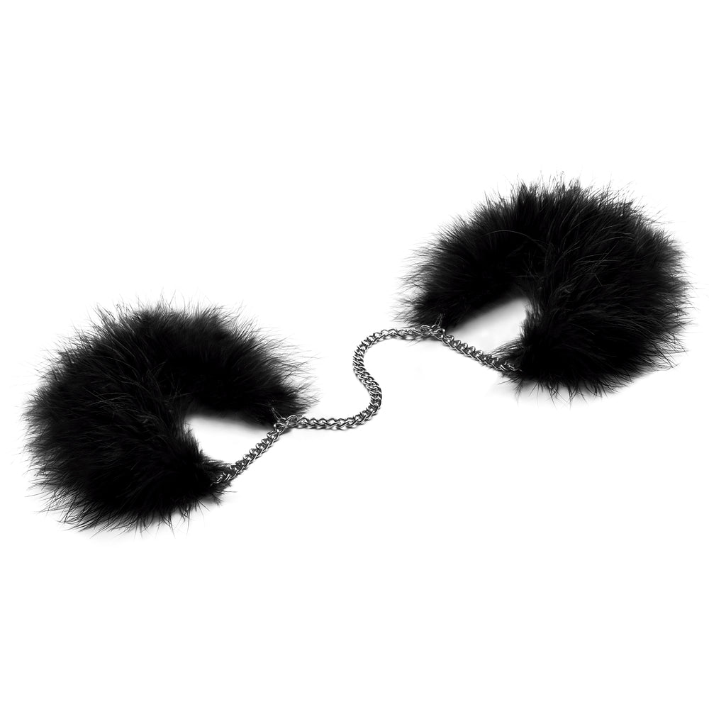 Bijoux Indiscrets Za Za Zu Feather Handcuffs|Side View|"cuff details-side view"|