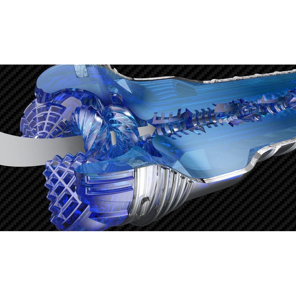 Fleshlight Turbo Core Blue|Back View|"Fleshlight Turbo Core Blue - back view"