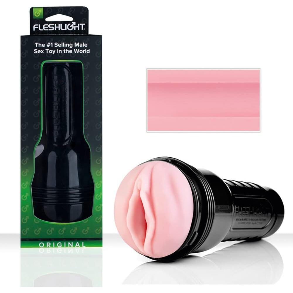 Fleshlight Pink Vagina Masturbator|Back View|"basic design - back view"