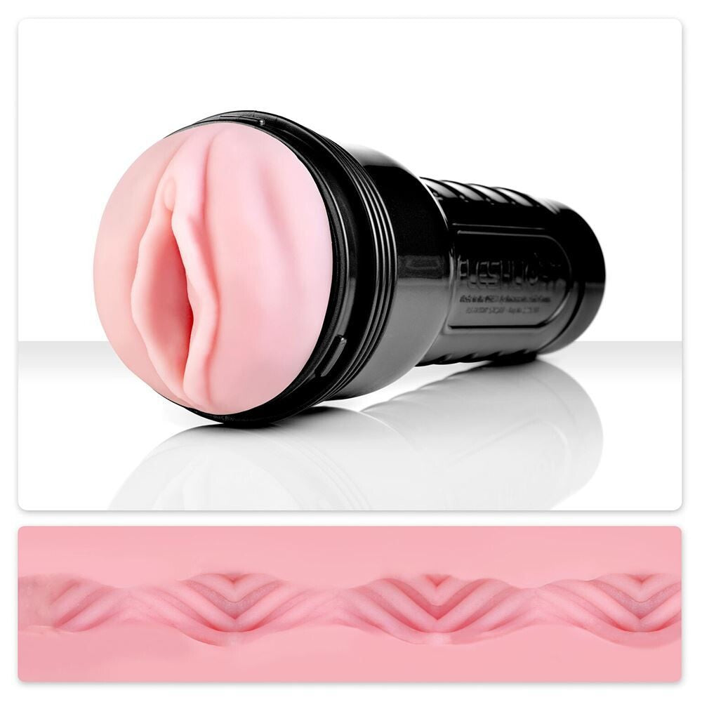 Fleshlight Pink Lady Vortex Masturbator|Front View|"pink personal device - front view"