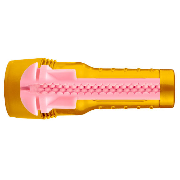 Fleshlight STU Pink Vagina Masturbator|Side View|"stamina trainer - side view"