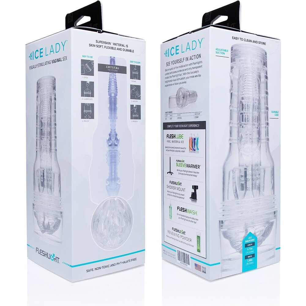 Fleshlight Ice Lady Crystal Masturbator|Detail View|"crystal texture - detail view"