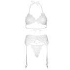 Leg Avenue Bra Top Garterbelt and GString|Detail View|"bra garter g-string set - detail view"