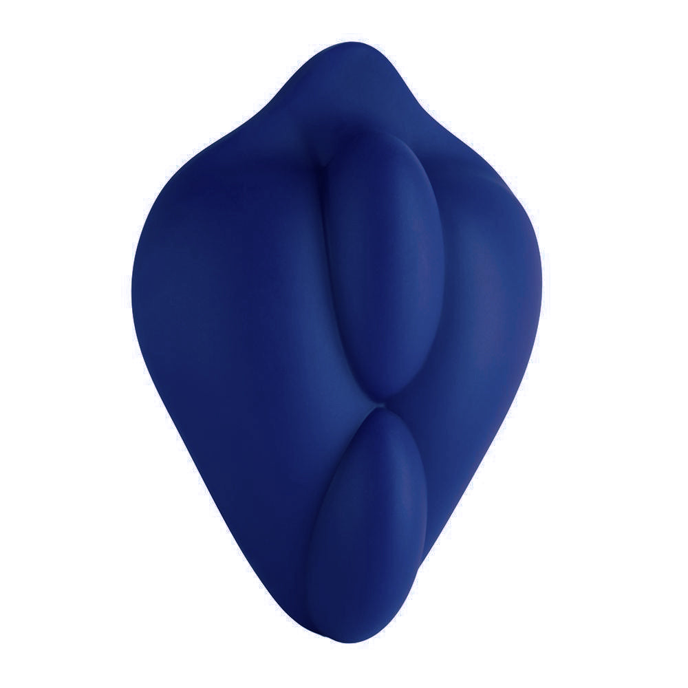 Bumpher Dildo Base Stimulation Cushion Blue|Side View|"blue detail - side view"