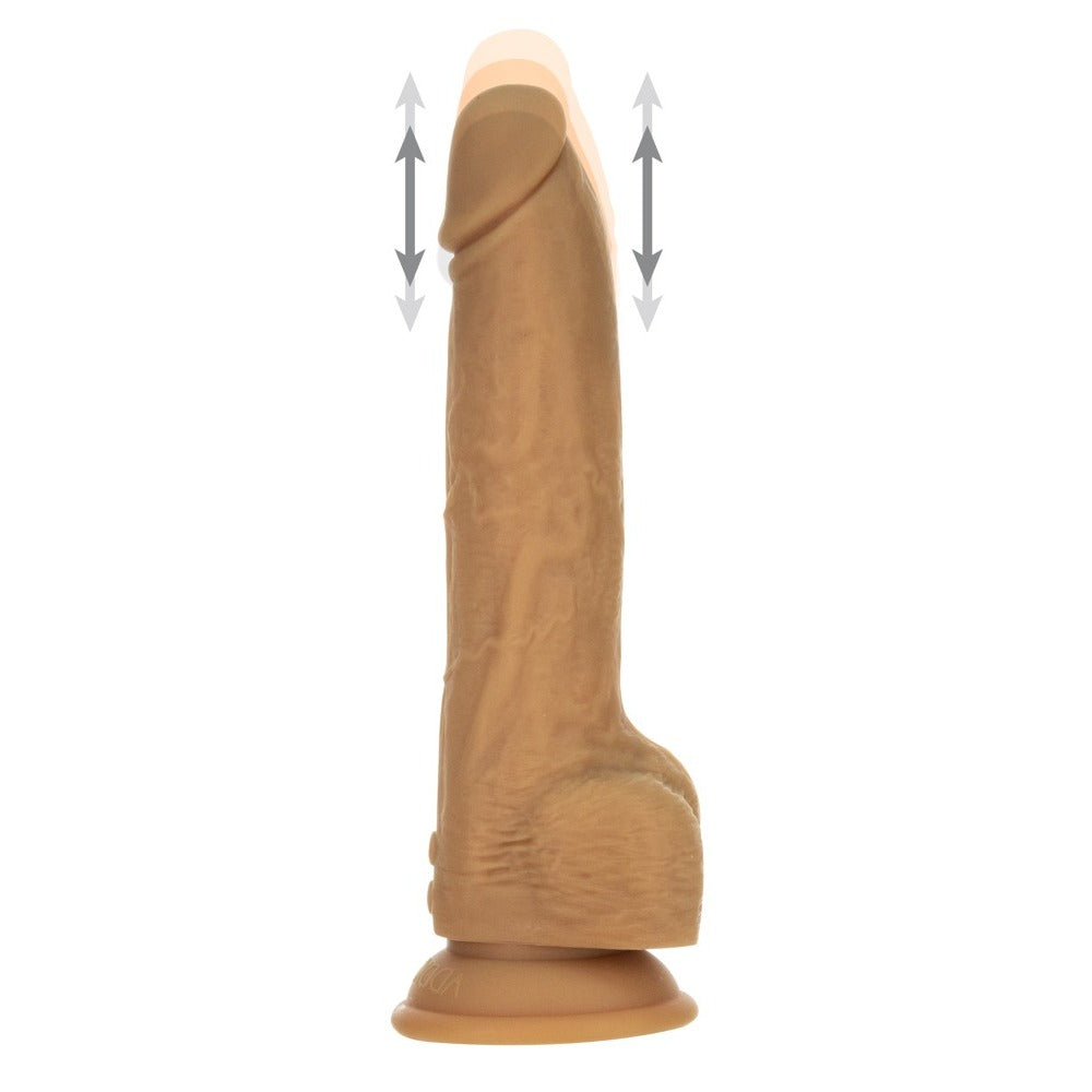 Naked Attraction 9 Inch Thrusting Dildo Caramel|Back View|"quality build - back view"