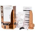 Naked Attraction 9 Inch Thrusting Dildo Caramel|Detail View|"surface detail - detail view"