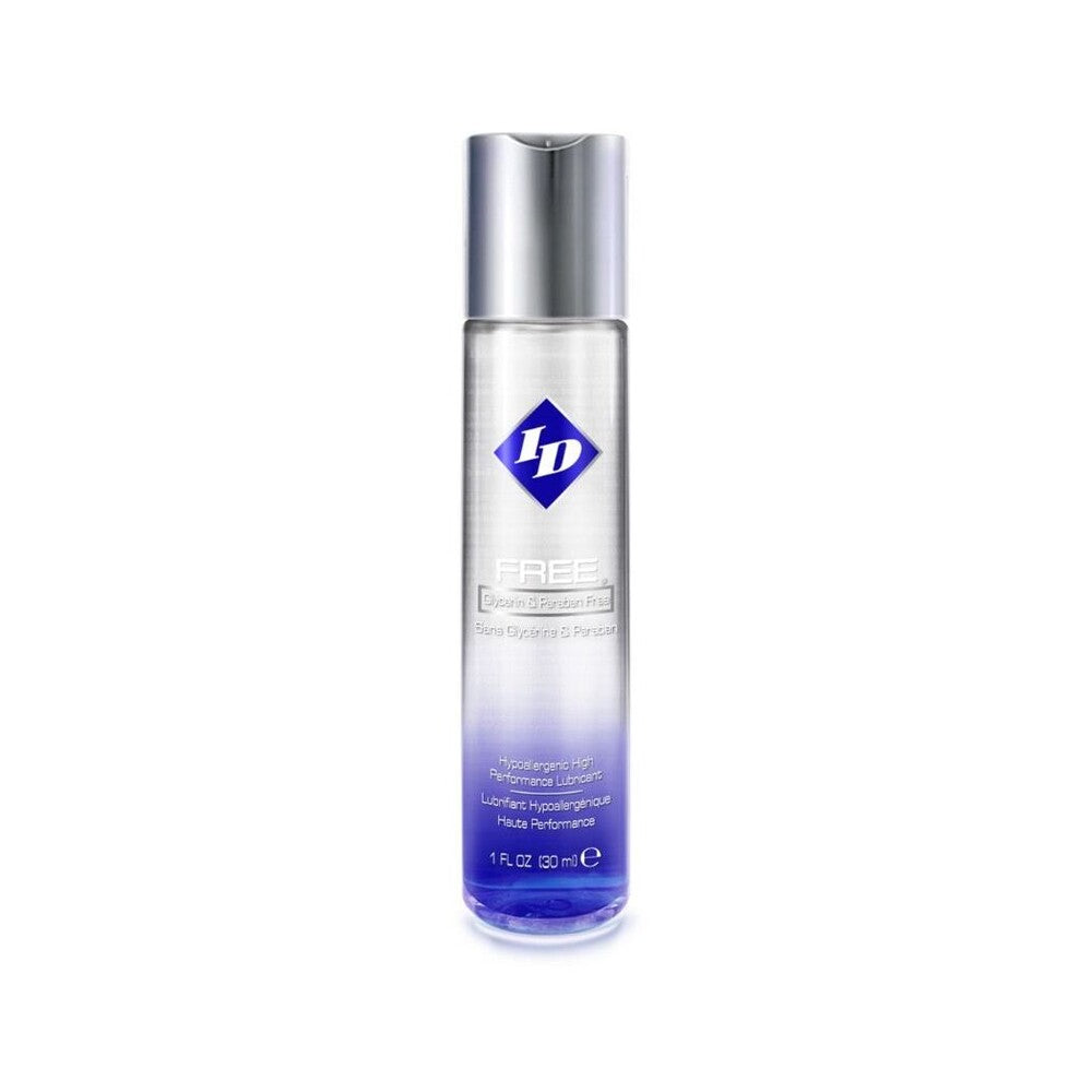 ID Free Hypoallergenic Waterbased Lubricant 30ml|Front View|"hypoallergenic formula-front view adult toys direct"|