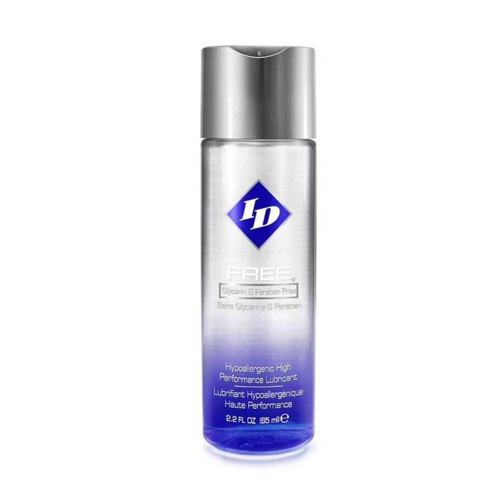 ID Free Hypoallergenic Waterbased Lubricant 65ml|Front View|"hypoallergenic lube-front view adult toys direct"|