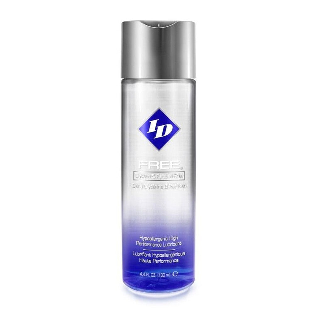 ID Free Hypoallergenic Waterbased Lubricant 130ml|Front View|"hypoallergenic formula-front view adult toys direct"|