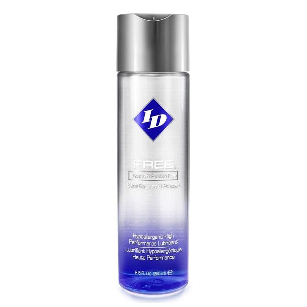 ID Free Hypoallergenic Waterbased Lubricant 250ml|Front View|"hypoallergenic large-front view adult toys direct"|